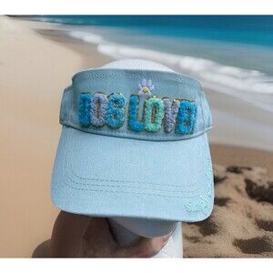 Dog Lover 3D Visor Paw Print Embroidered Simply Southern Hook Loop Back NWT